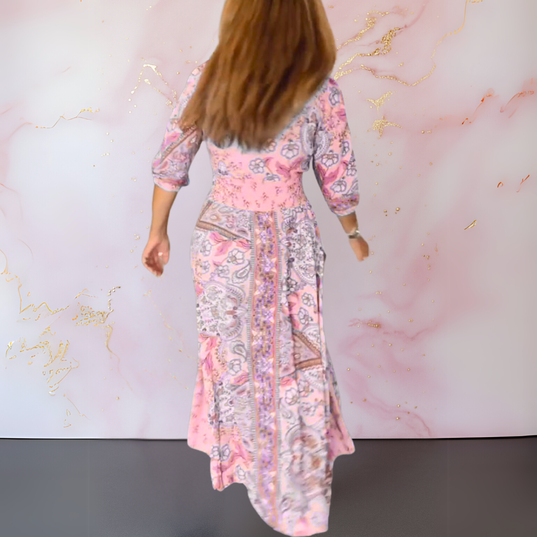 CAMELLIA | TIDSLÖS SOMMARKLÄNNING MED LÅNGA ÄRMAR