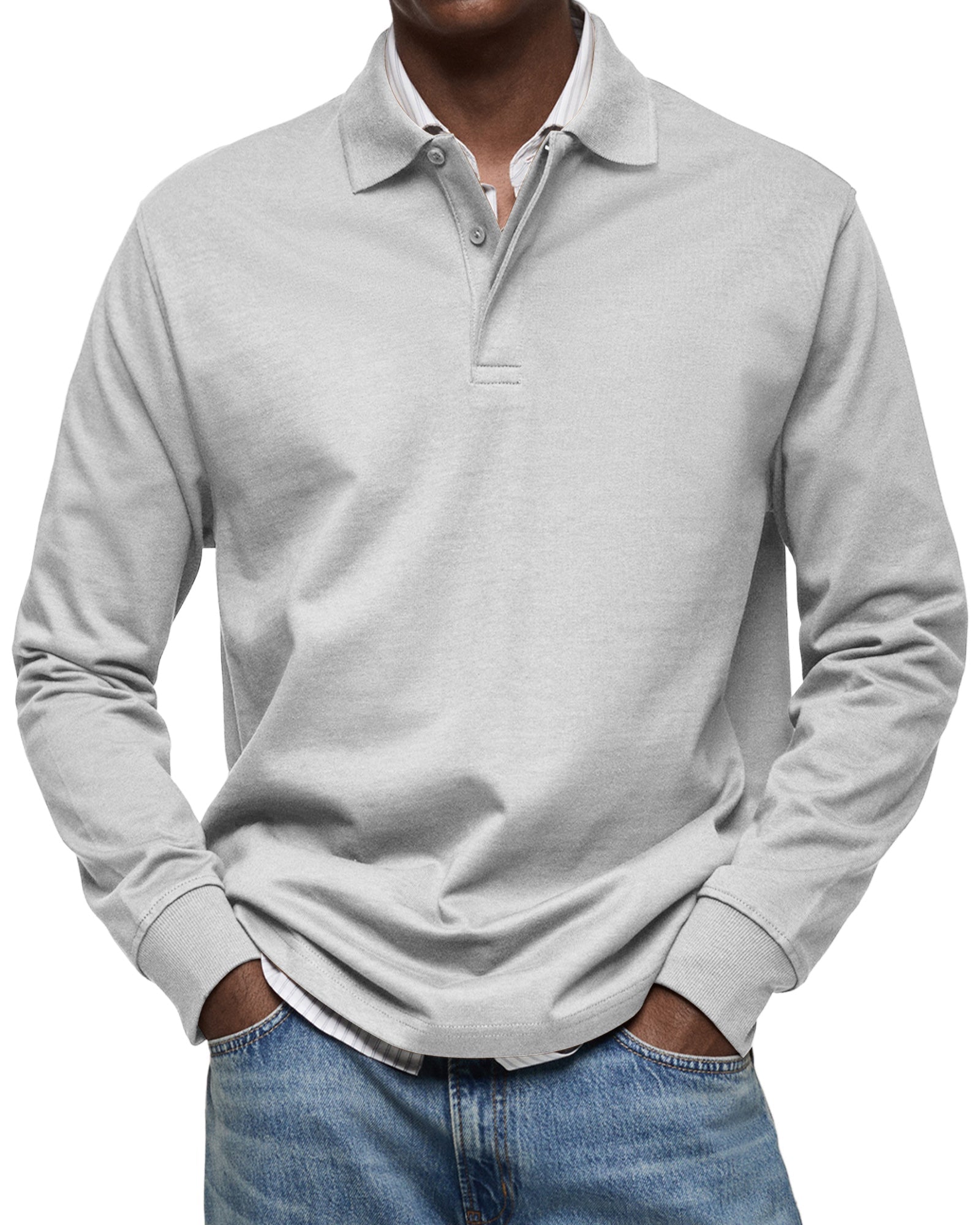 Alexandre™ avslappnad polo med långa ärmar
