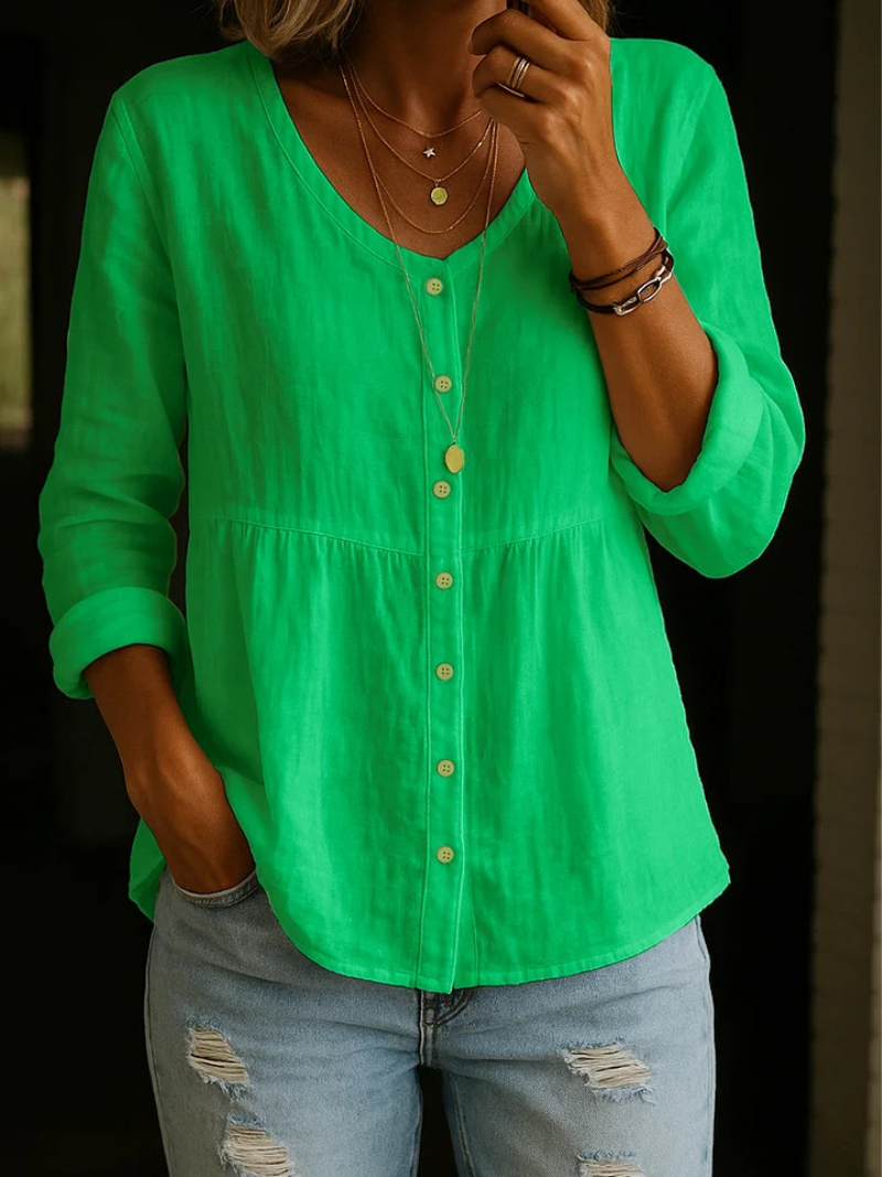 Marit – Blus med knappar