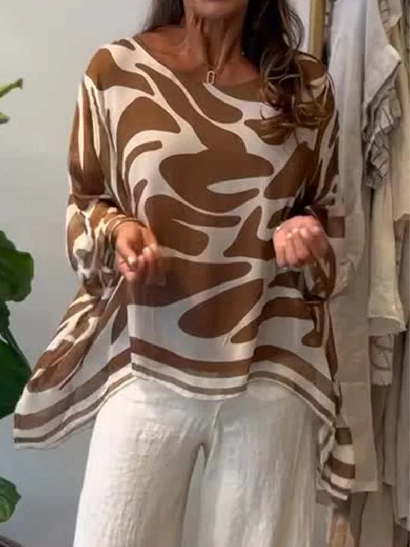 Laura – Top med tryck