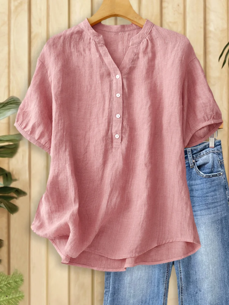 Nora – Blus med V-hals