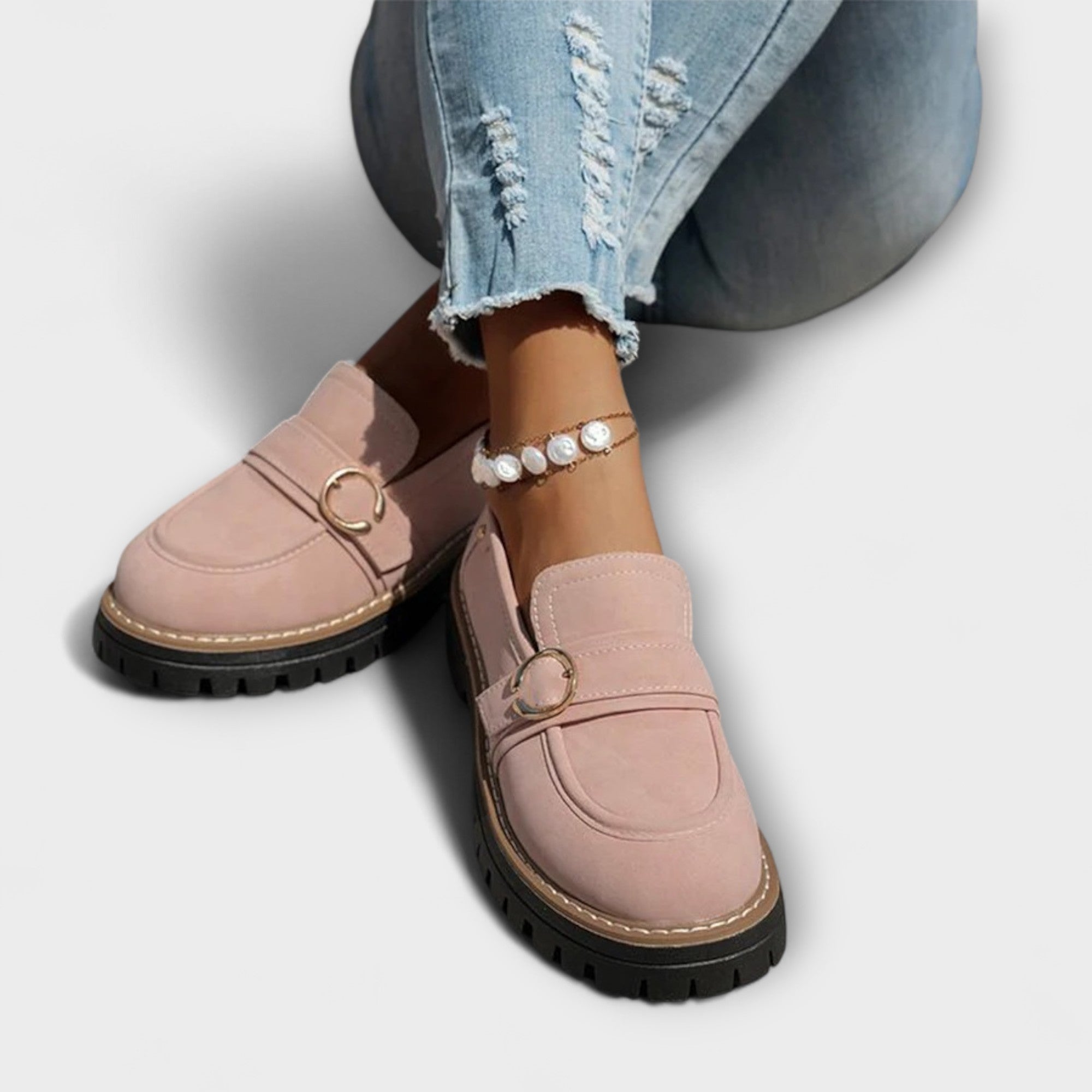 Lora – Casual Loafers med Rund Tå