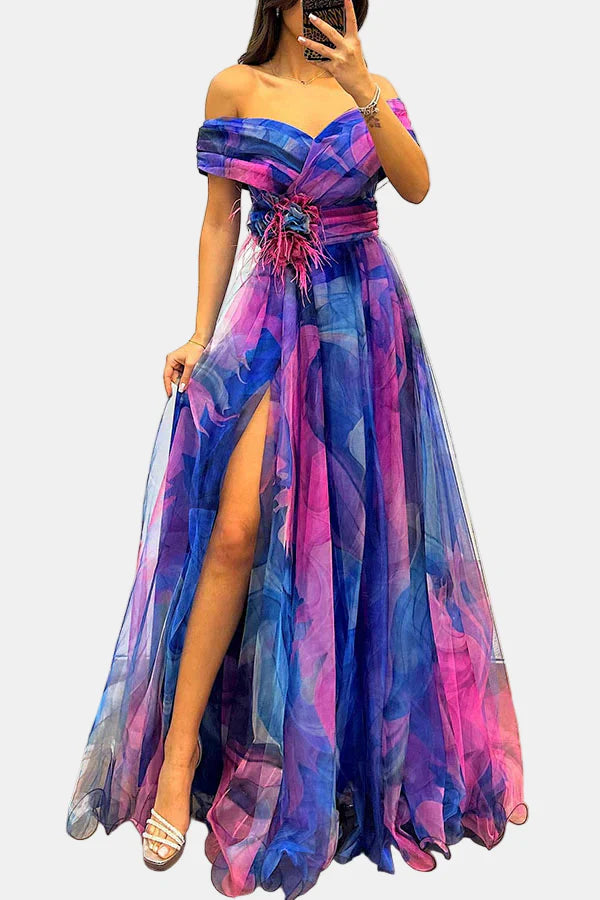 DANICA | ELEGANT OFF-SHOULDER MAXI KLÄNNING