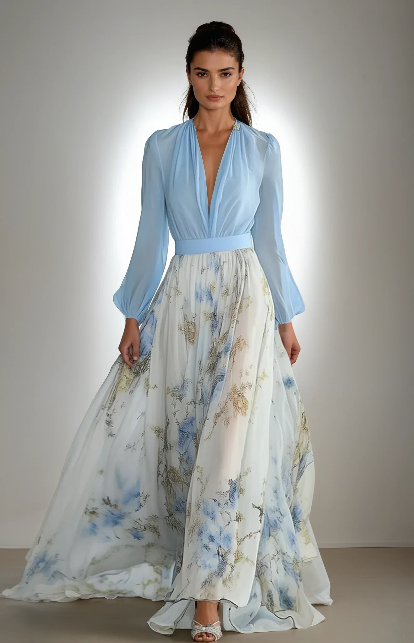 Clara | Fantastisk Blommig Maxi Klänning