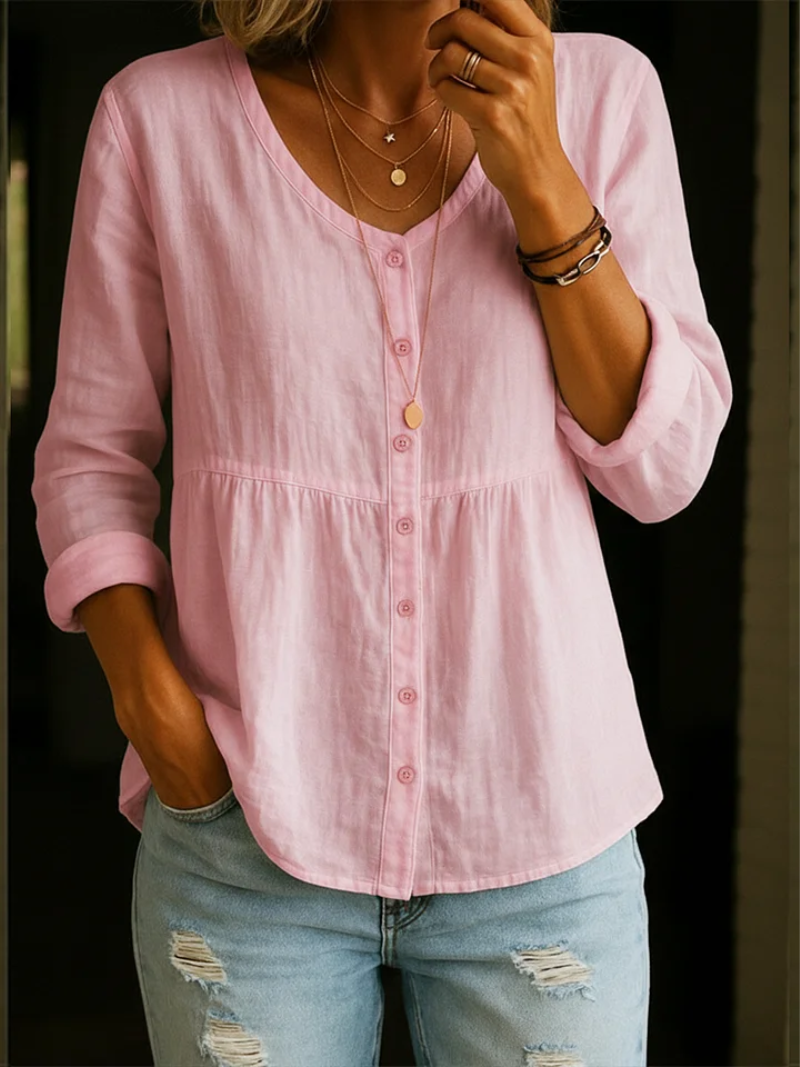 Marit – Blus med knappar