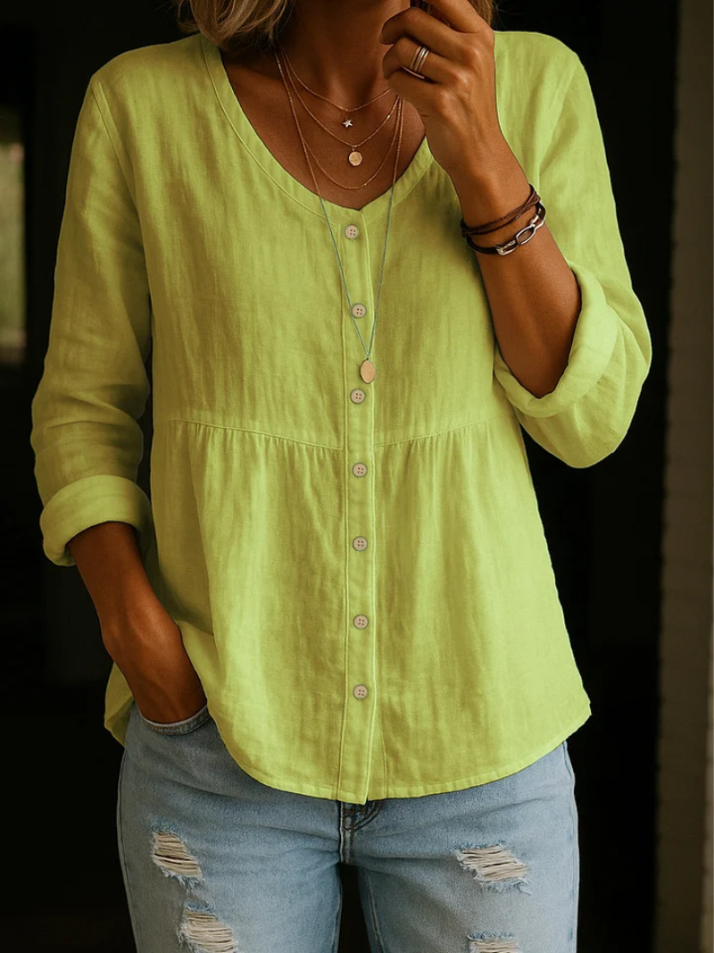 Marit – Blus med knappar