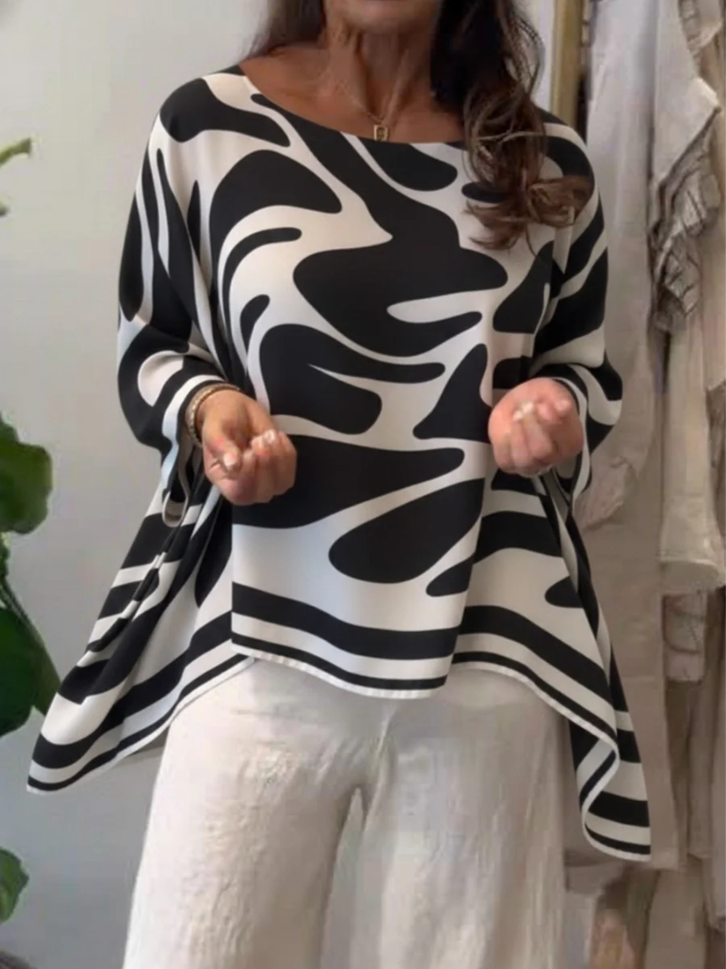 Laura – Top med tryck