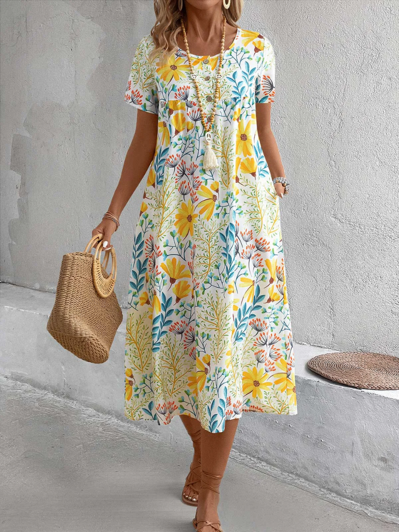 Lena – Elegant blommig klänning