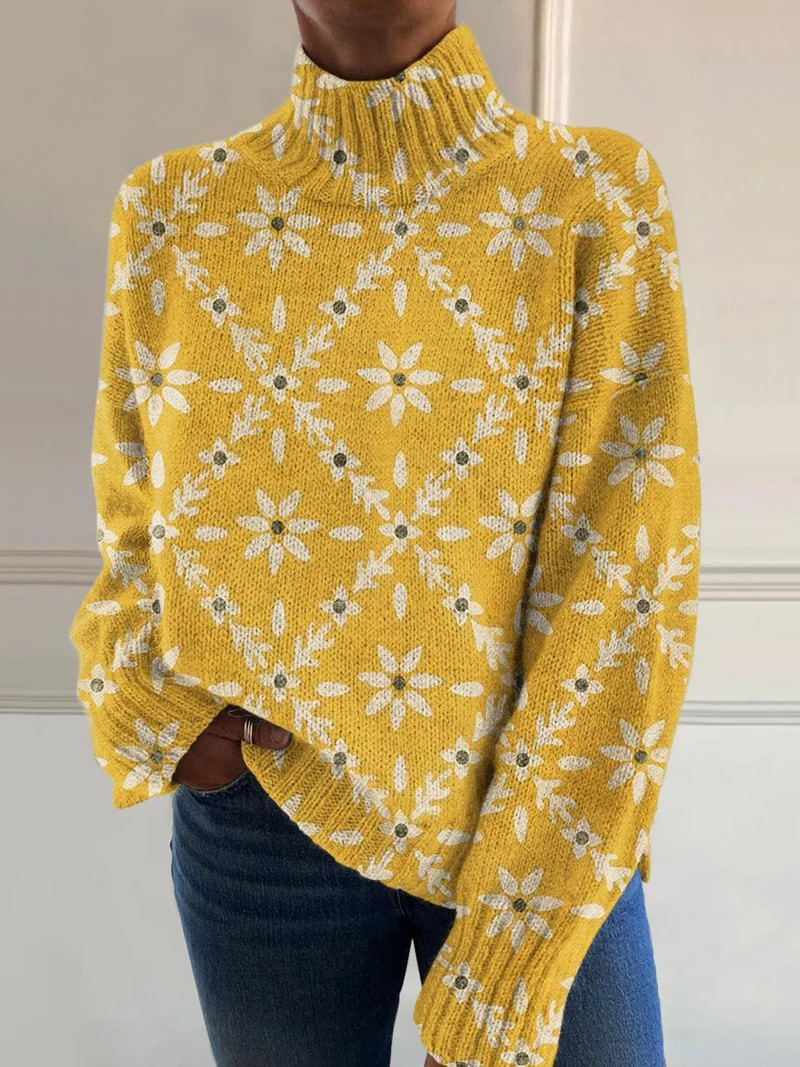 Noressa | Vintage Färgblock Blommig Konst