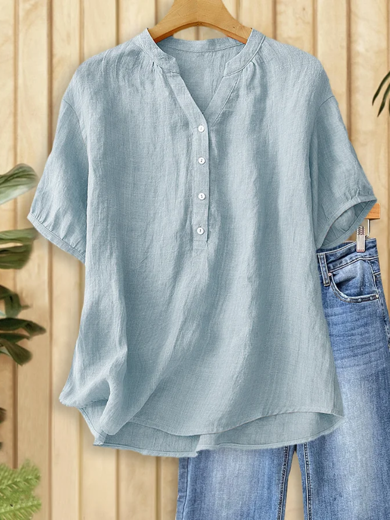Nora – Blus med V-hals