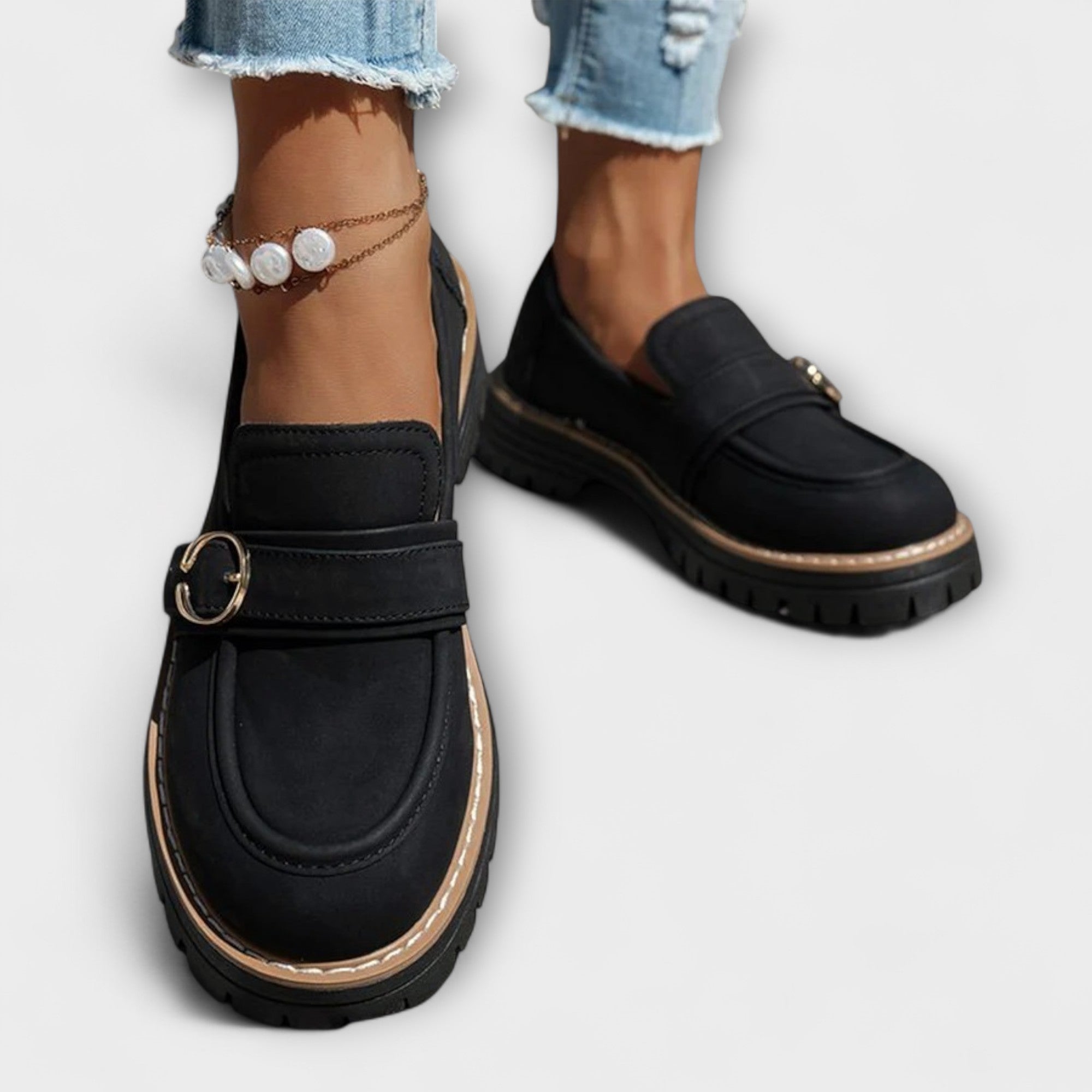 Lora – Casual Loafers med Rund Tå