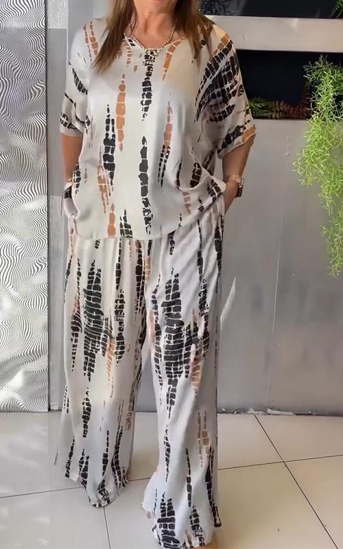 Marie - Avslappnad Tryckt Set